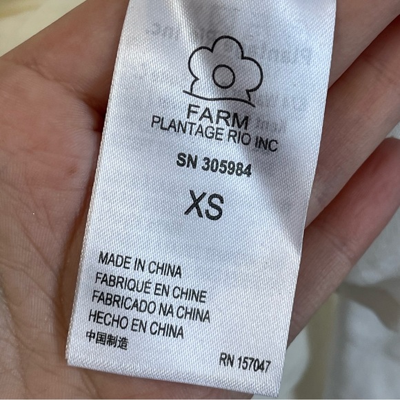 Farm Rio Knotted Cut Out Linen Midi Dress Size XS - Picture 5 of 5